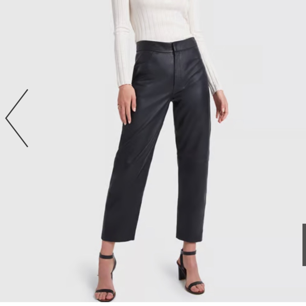TOTEME black leather Novara pant trousers, size XS